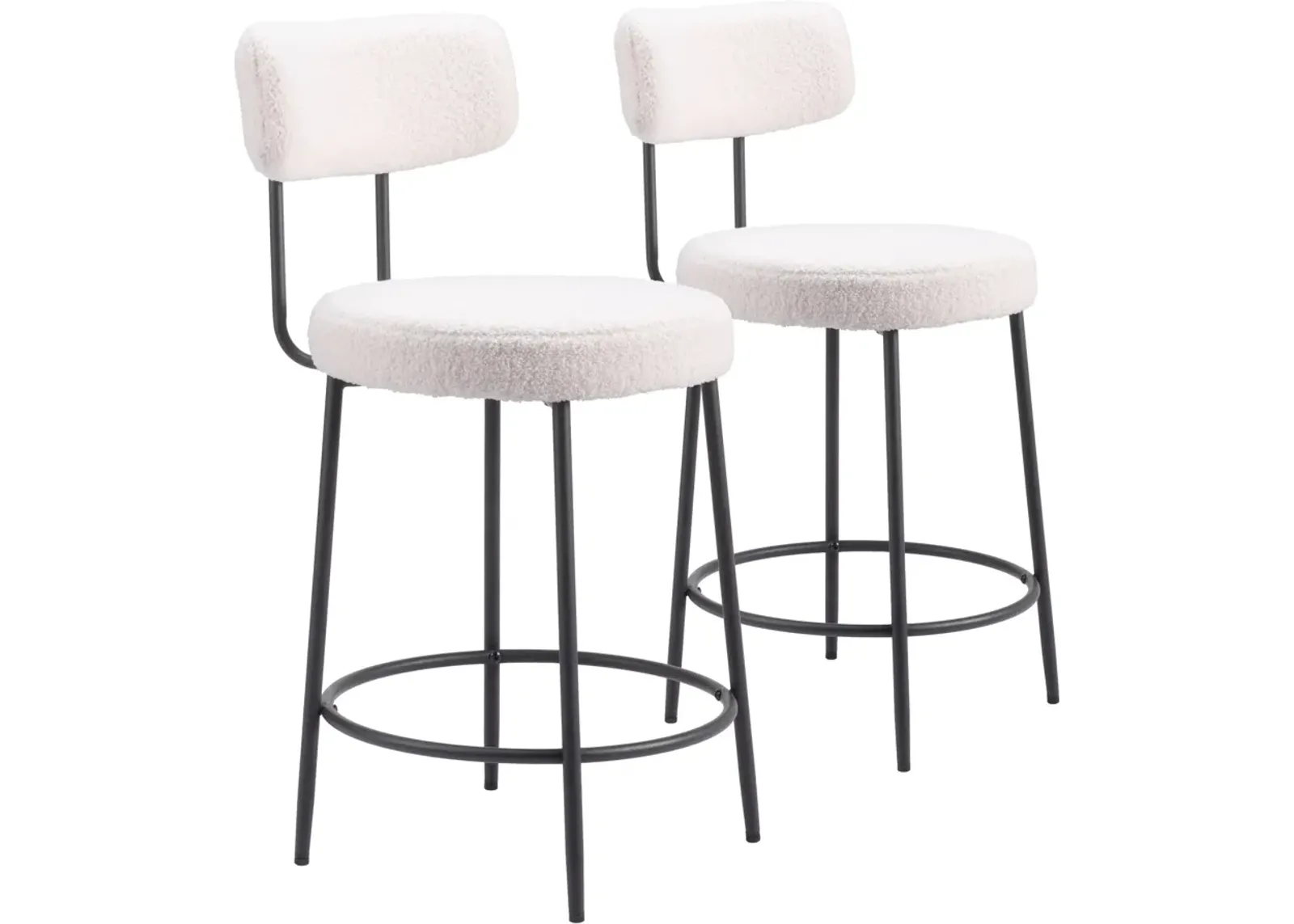 Breck Set of 2 Bar Stools - Ivory