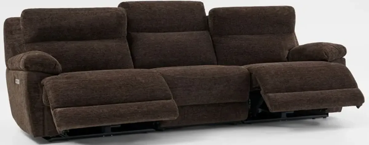 Gatlin 3-Piece Dual-Power Reclining Sofa - Brown