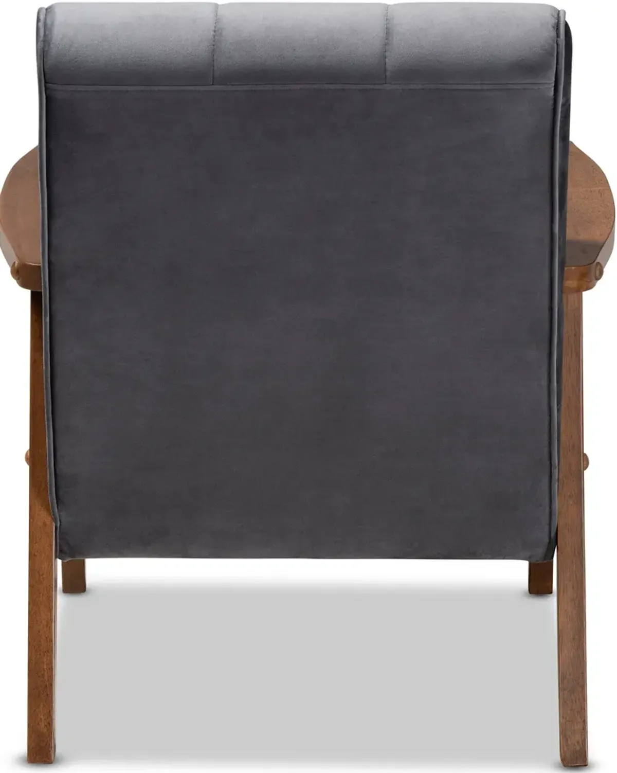 Belinda Accent Chair - Grey/Walnut