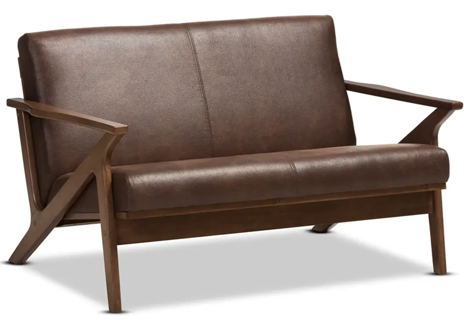 Andrea Loveseat - Dark Brown/Walnut Brown