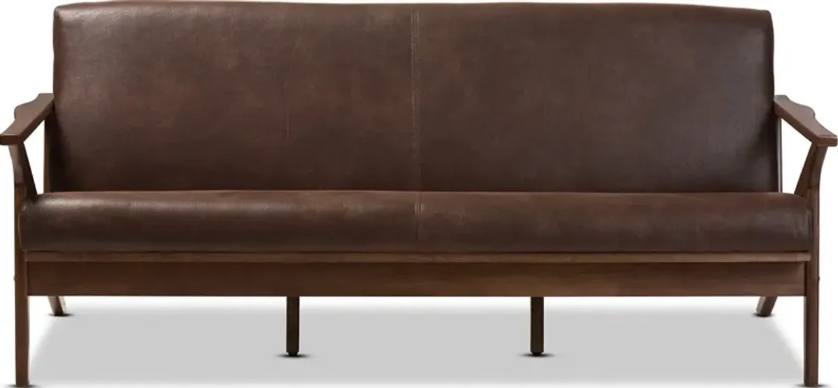 Andrea Sofa - Dark Brown/Walnut Brown