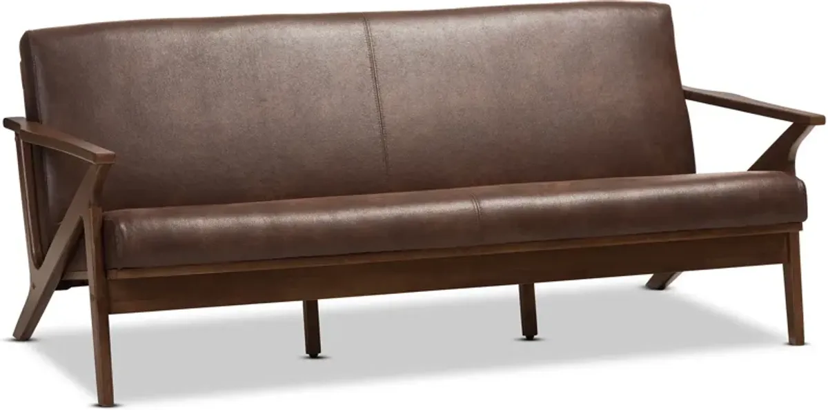 Andrea Sofa - Dark Brown/Walnut Brown