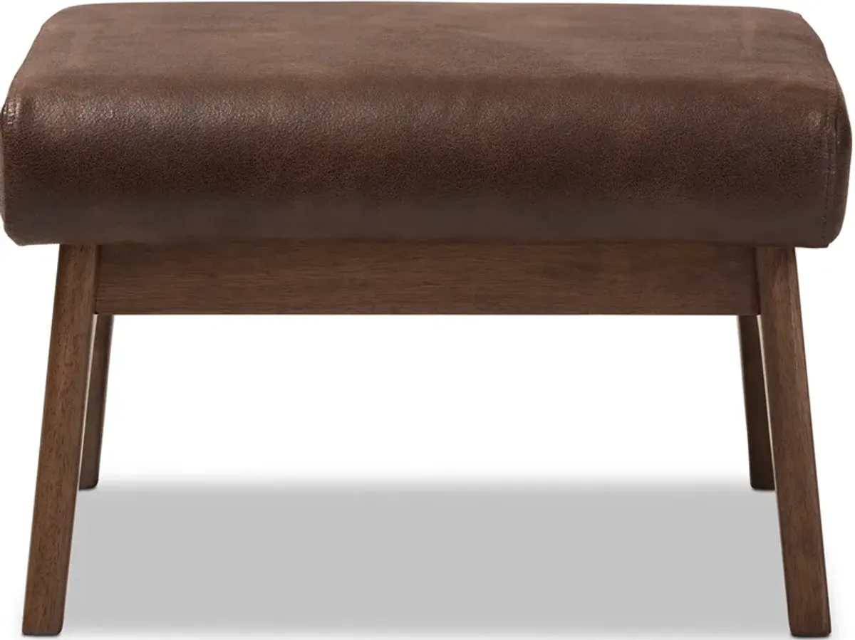 Andrea Ottoman - Dark Brown/Walnut Brown