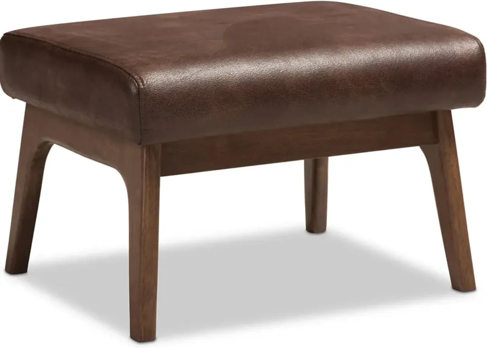 Andrea Ottoman - Dark Brown/Walnut Brown