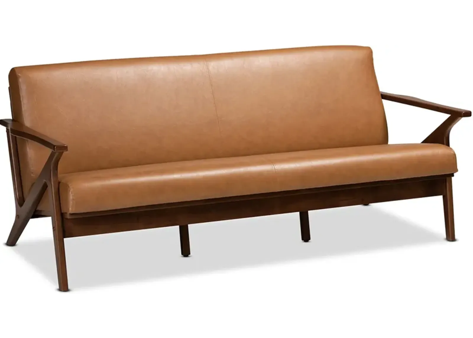 Andrea Sofa - Tan/Walnut Brown