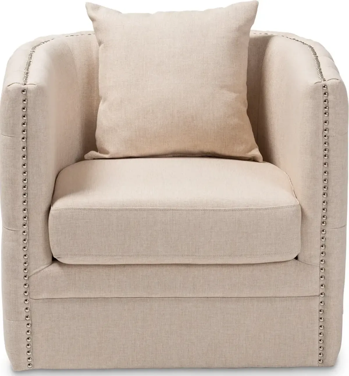 Matthias Swivel Accent Chair - Beige