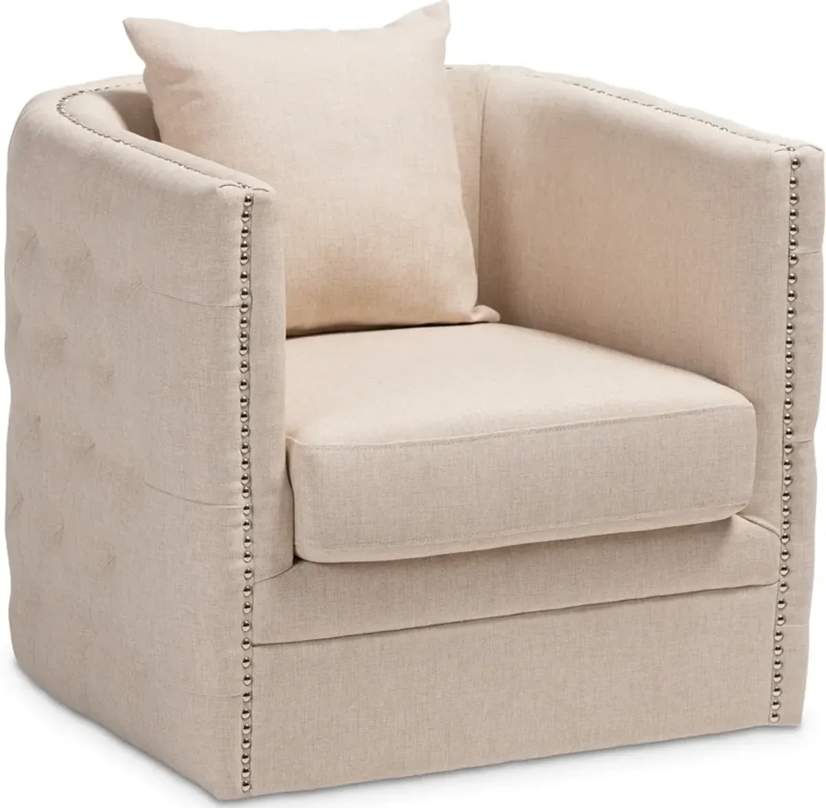 Matthias Swivel Accent Chair - Beige