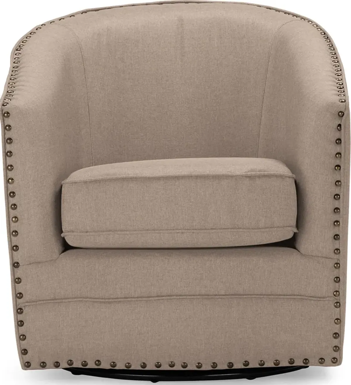 Maximilian Swivel Accent Chair - Beige