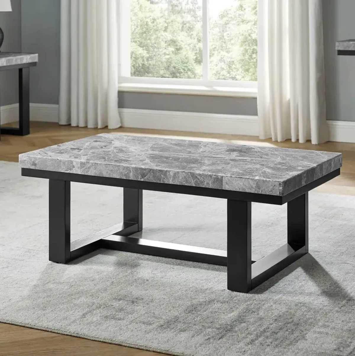 Artemis Marble Coffee Table - Gray