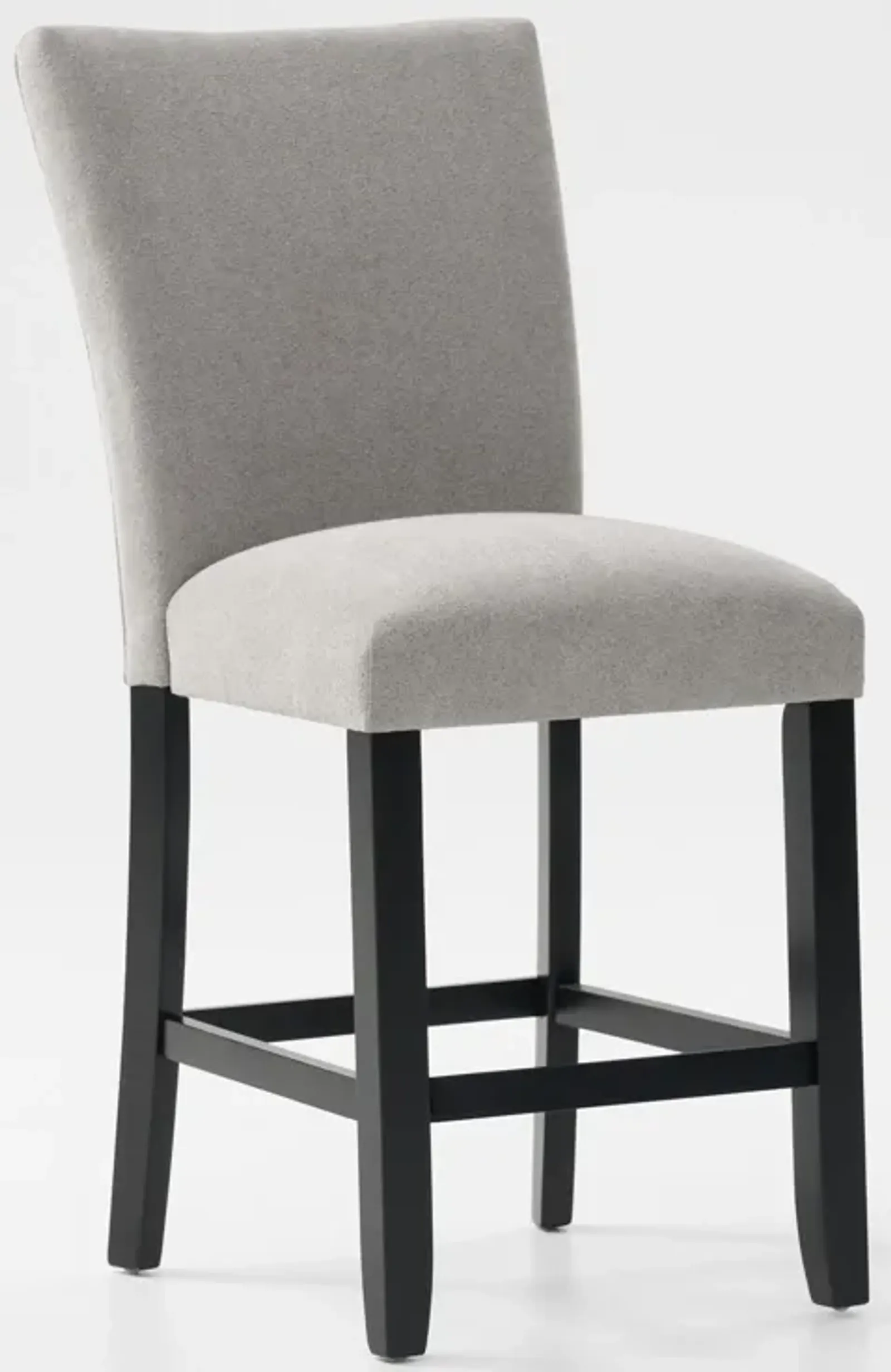 Artemis Counter-Height Upholstered Stool - Gray/Black