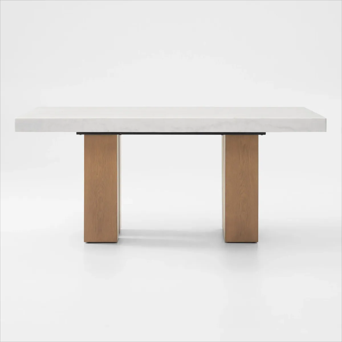 Artemis Marble Dining Table - White Marble/Natural