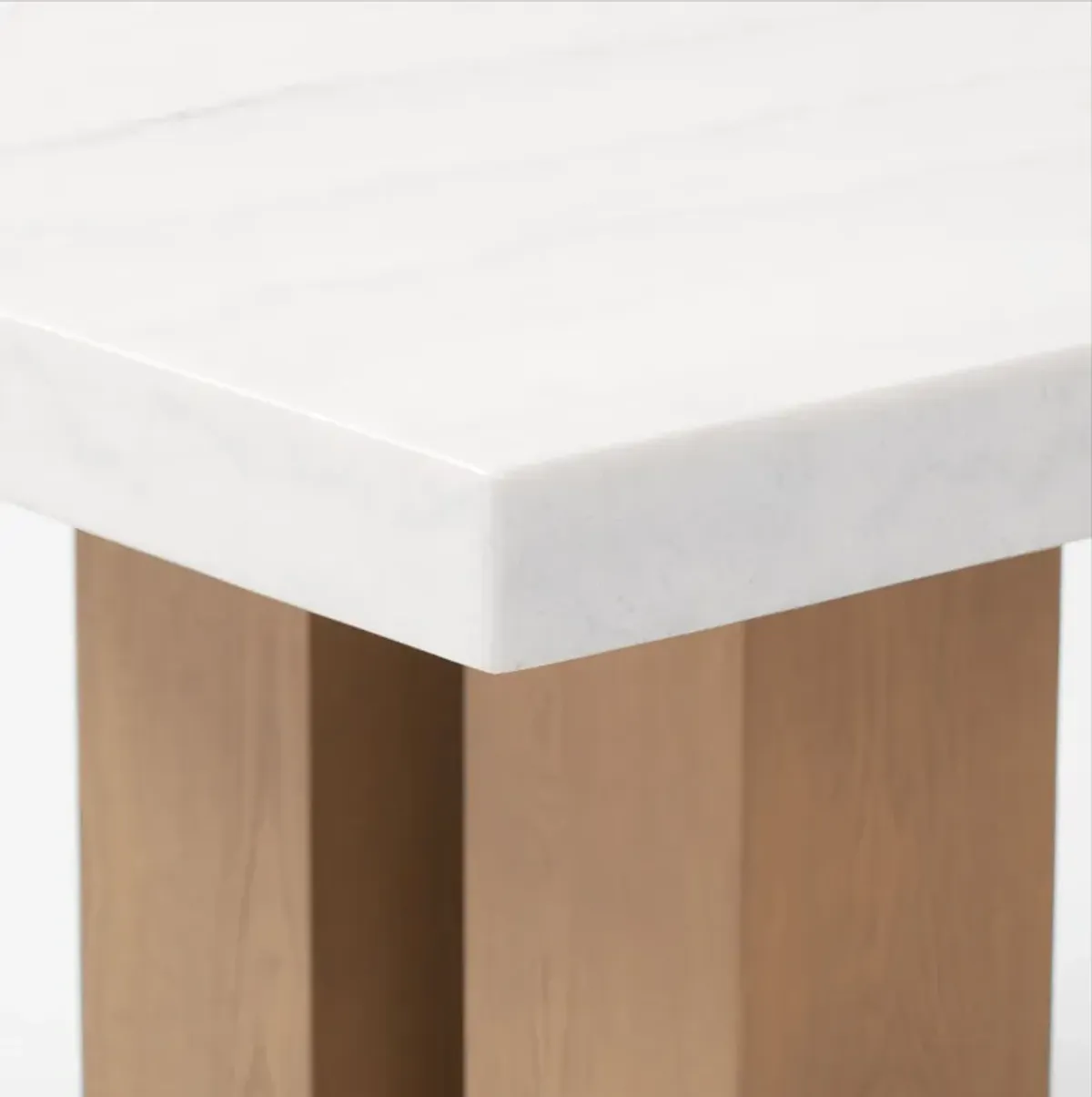 Artemis Marble Dining Table - White Marble/Natural