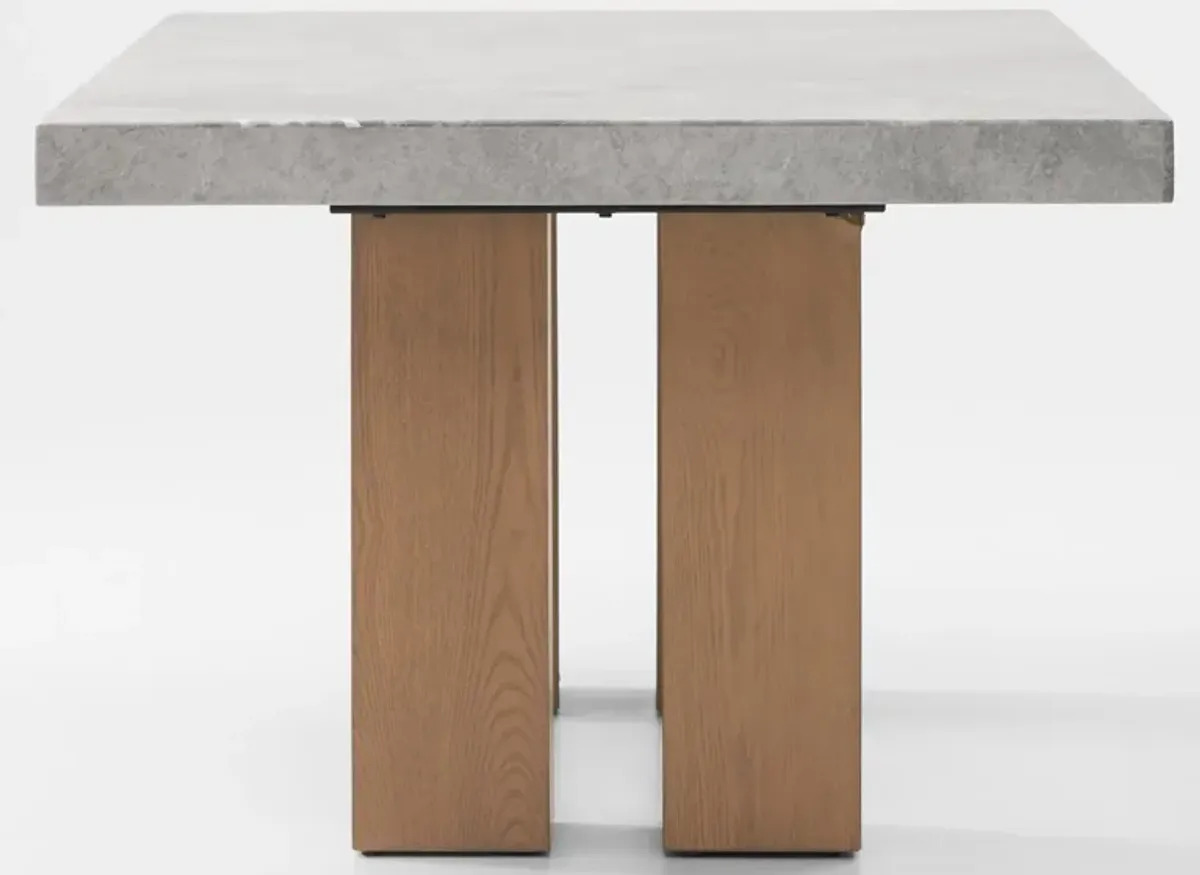 Artemis Marble Dining Table - Gray Marble/Natural