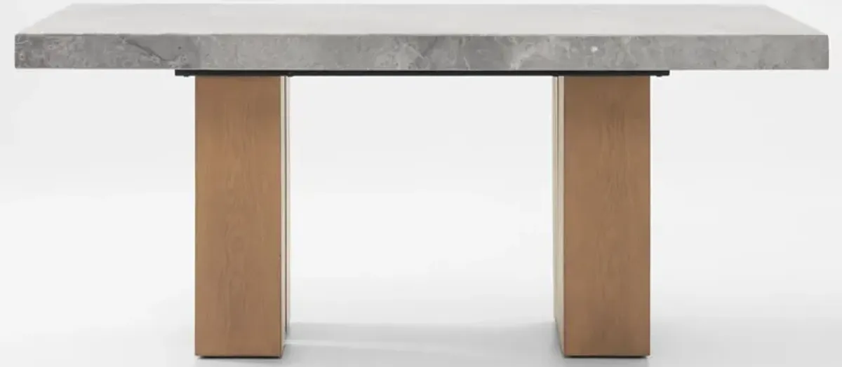 Artemis Marble Dining Table - Gray Marble/Natural