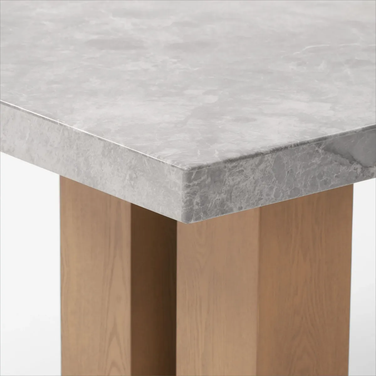 Artemis Marble Dining Table - Gray Marble/Natural