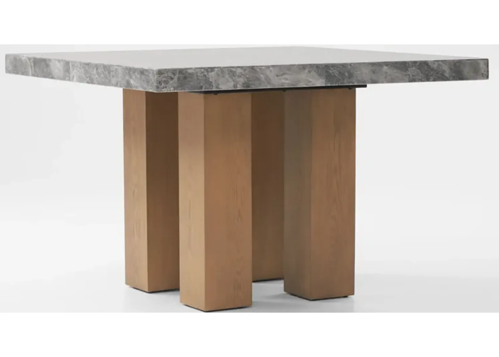 Artemis Marble Counter-Height Dining Table - Gray Marble/Natural