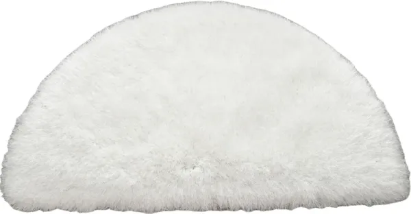 Sarezzo 3' x 5' Halfmoon Area Rug - White