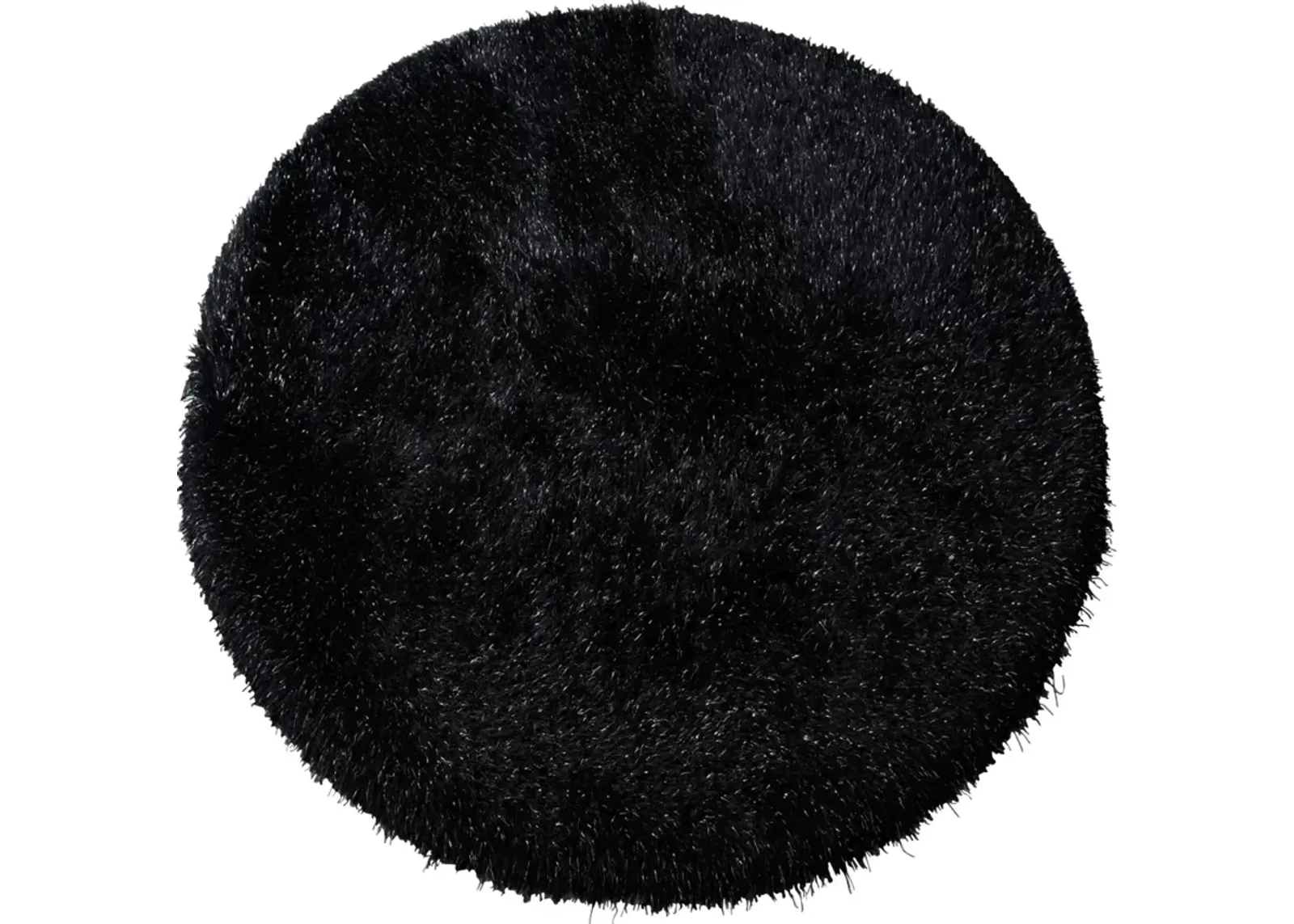 Sarezzo 7' Round Area Rug - Black