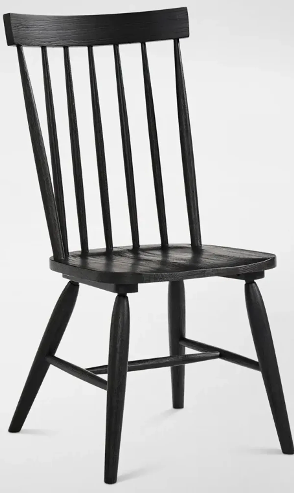 Hayward Small Extendable Dining Table & 4 Windsor-Back Chairs - Black