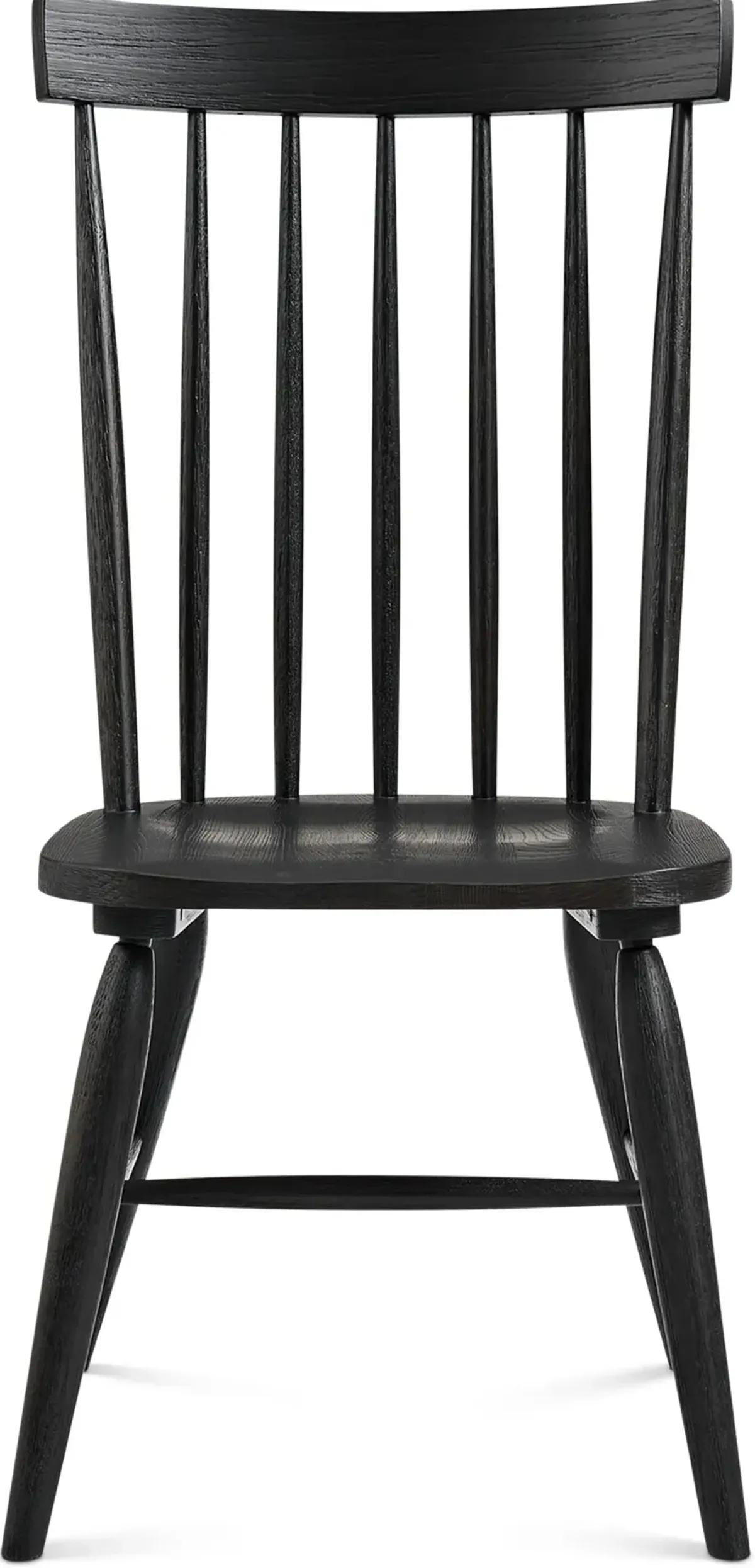 Hayward Small Extendable Dining Table & 4 Windsor-Back Chairs - Black