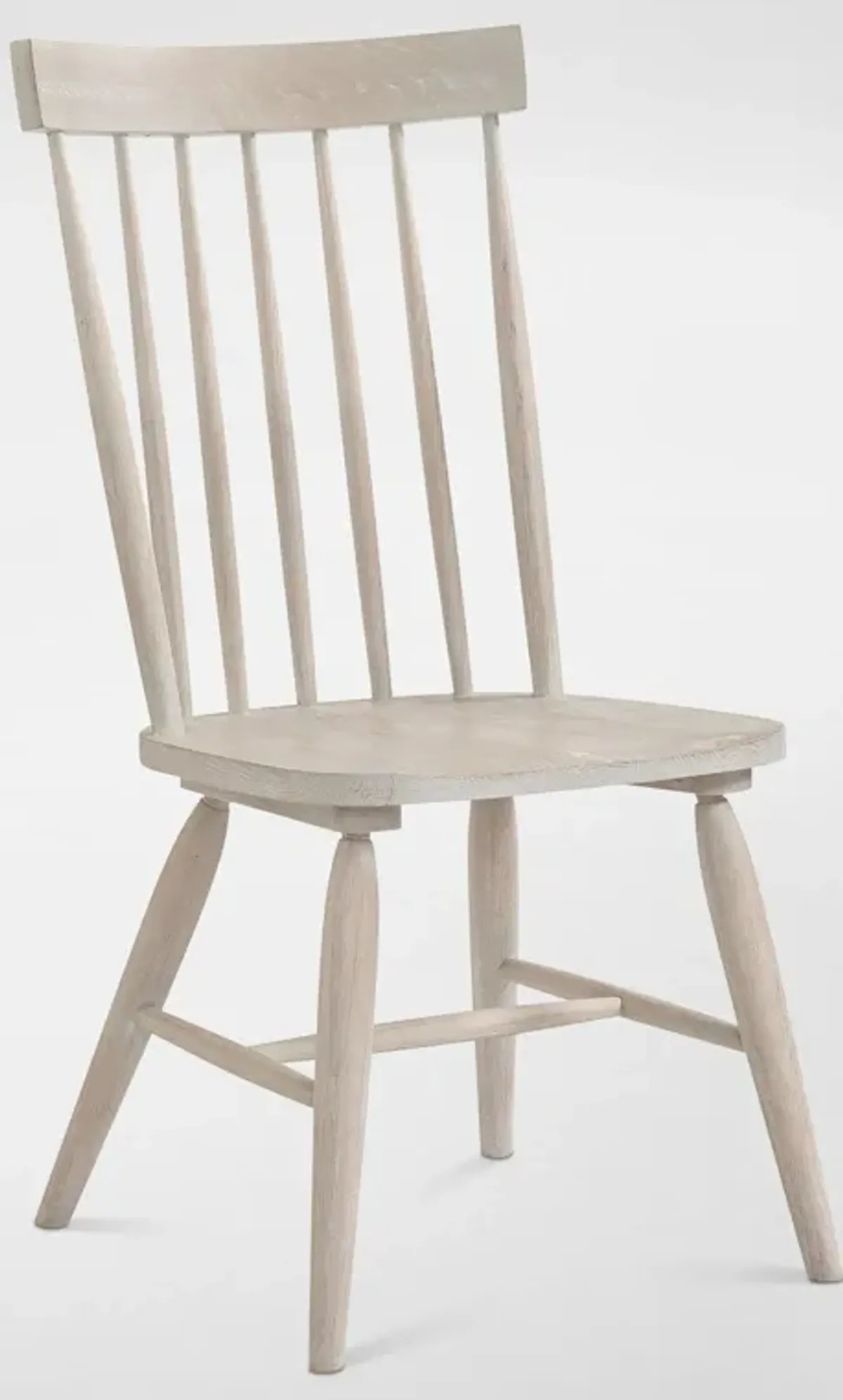 Hayward Solid Wood Large Extendable Dining Table & 4 Windsor-Back Chairs - White