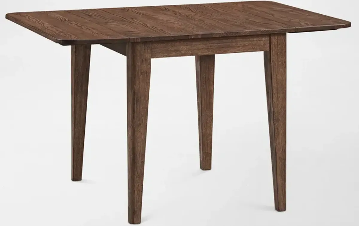 Hayward Solid Wood Small Extendable Dining Table & 2 Windsor-Back Chairs - Brown