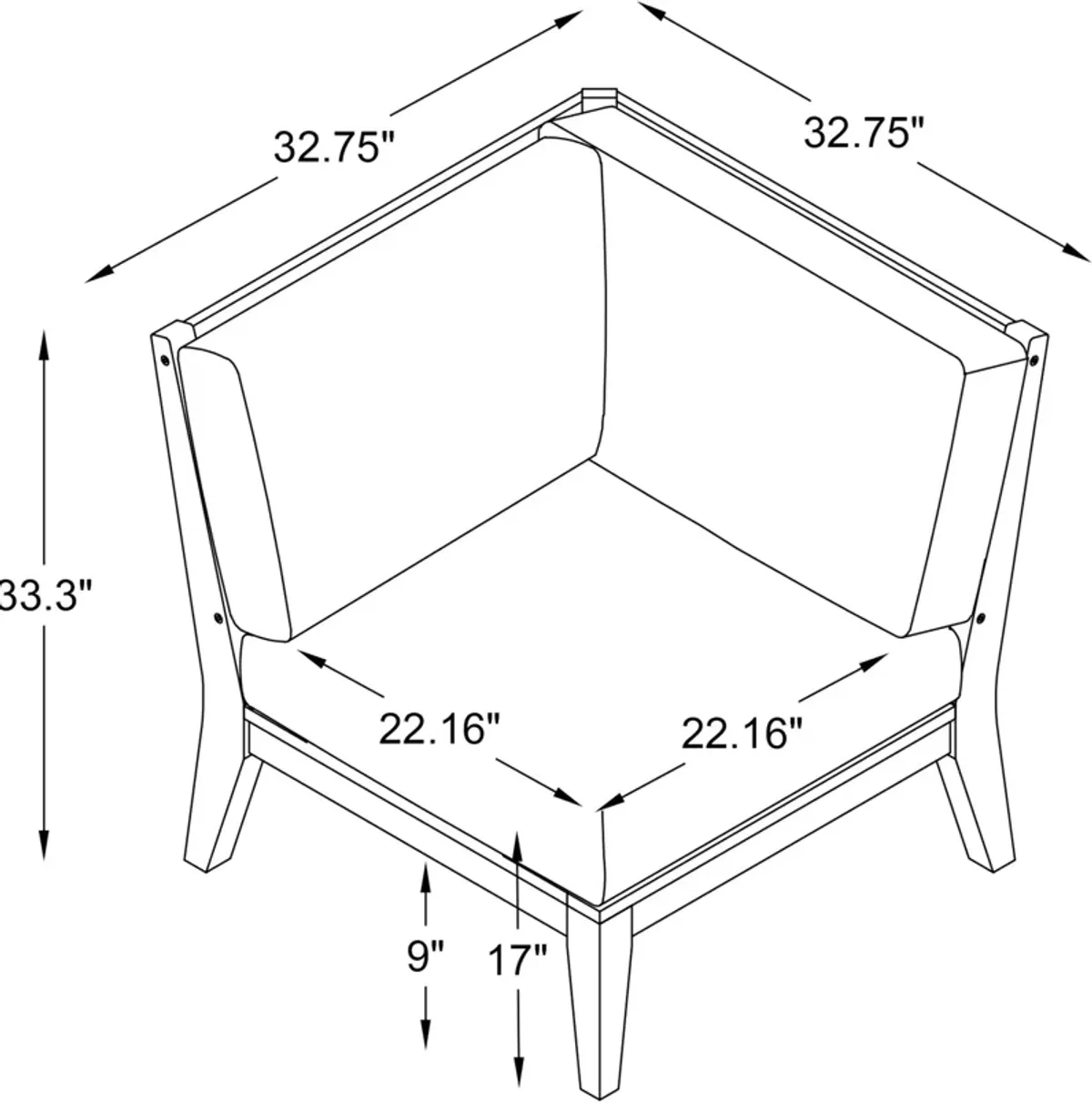 Key West Outdoor Corner Chair