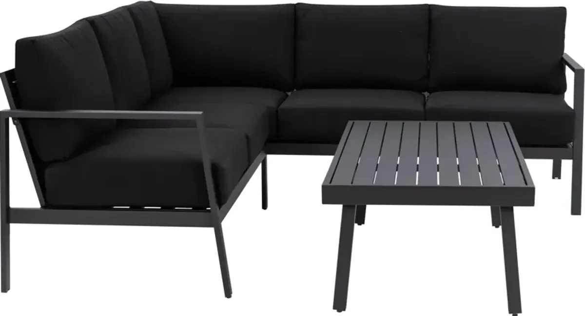 South Hampton 2-Piece Outdoor Sectional and Coffee Table Set