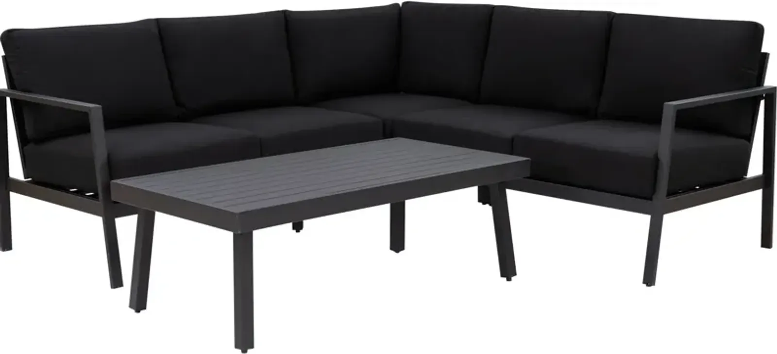 South Hampton 2-Piece Outdoor Sectional and Coffee Table Set