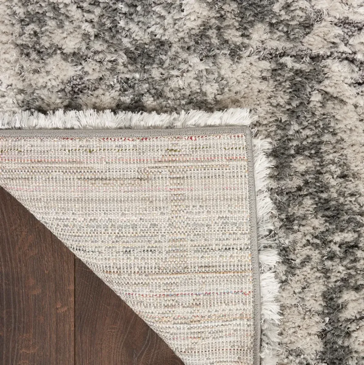 Lana Shag 4' x 6' Area Rug - Ivory/Charcoal