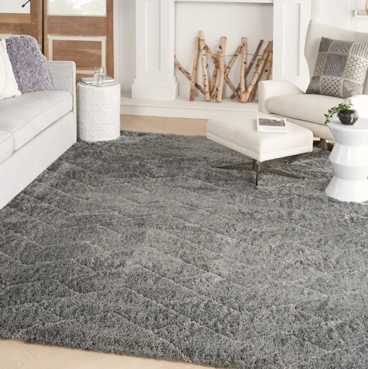 Lana Shag 8' x 10' Area Rug - Gray