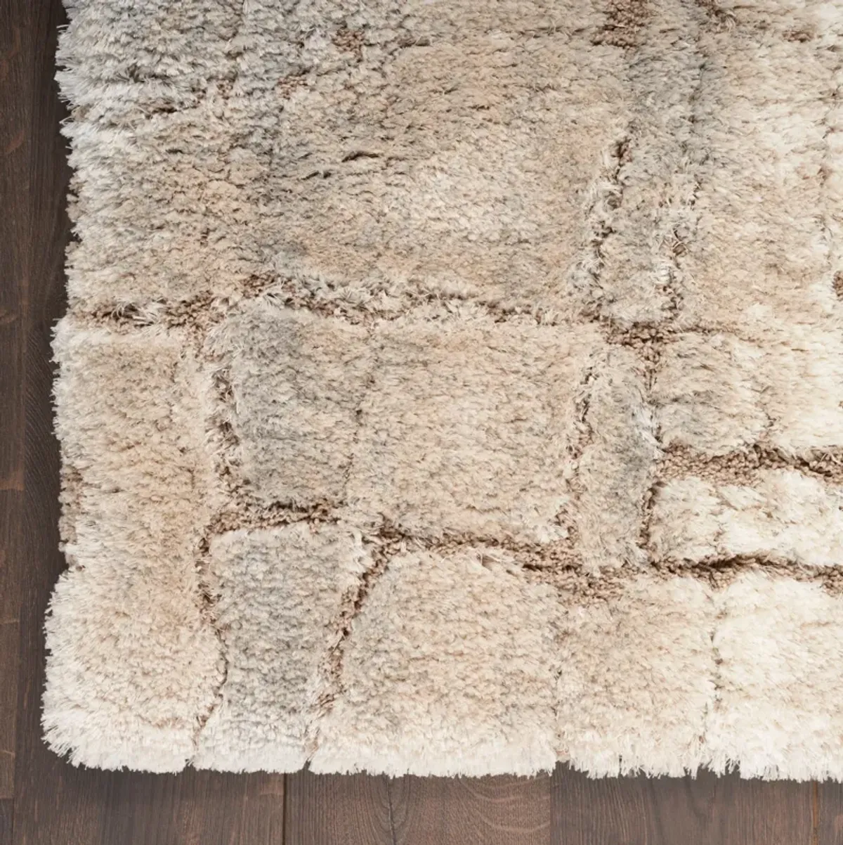 Lana Shag 5' x 7' Area Rug - Ivory/Beige