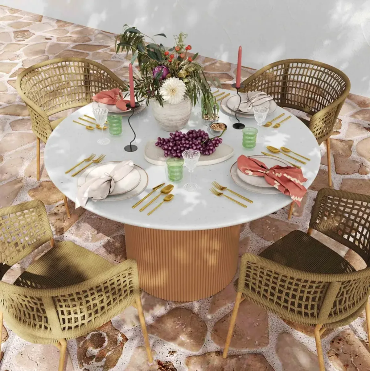 Mesquite Indoor/Outdoor Round Dining Table