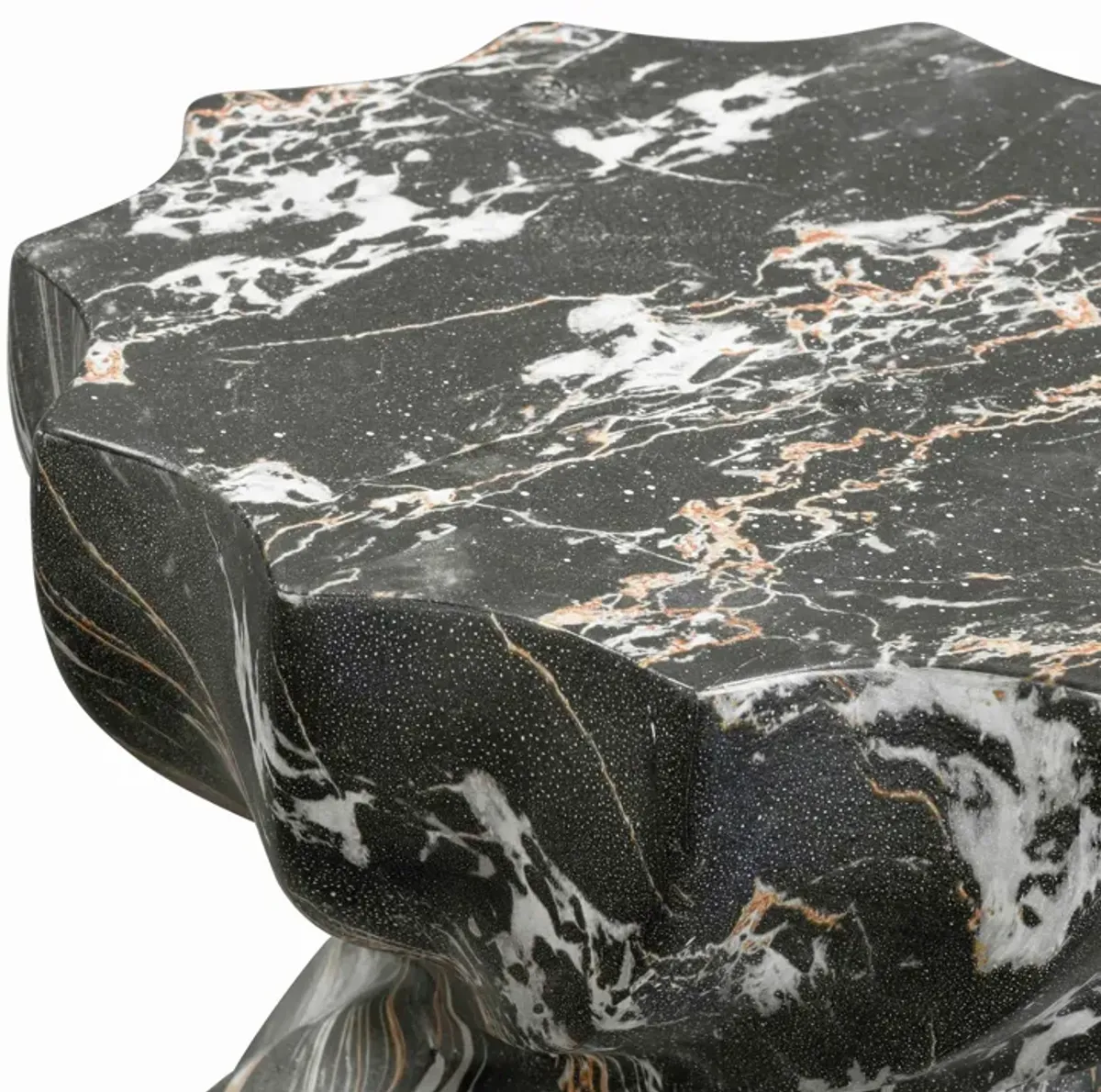 Las Cruces Indoor/Outdoor Concrete Stool - Black