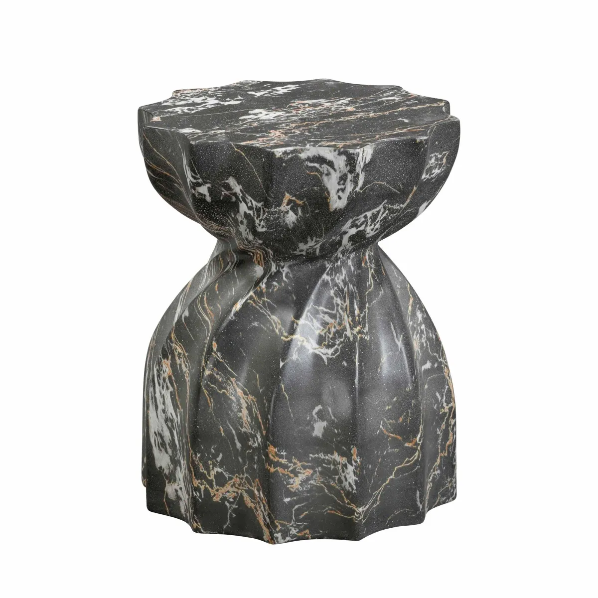 Las Cruces Indoor/Outdoor Concrete Stool - Black
