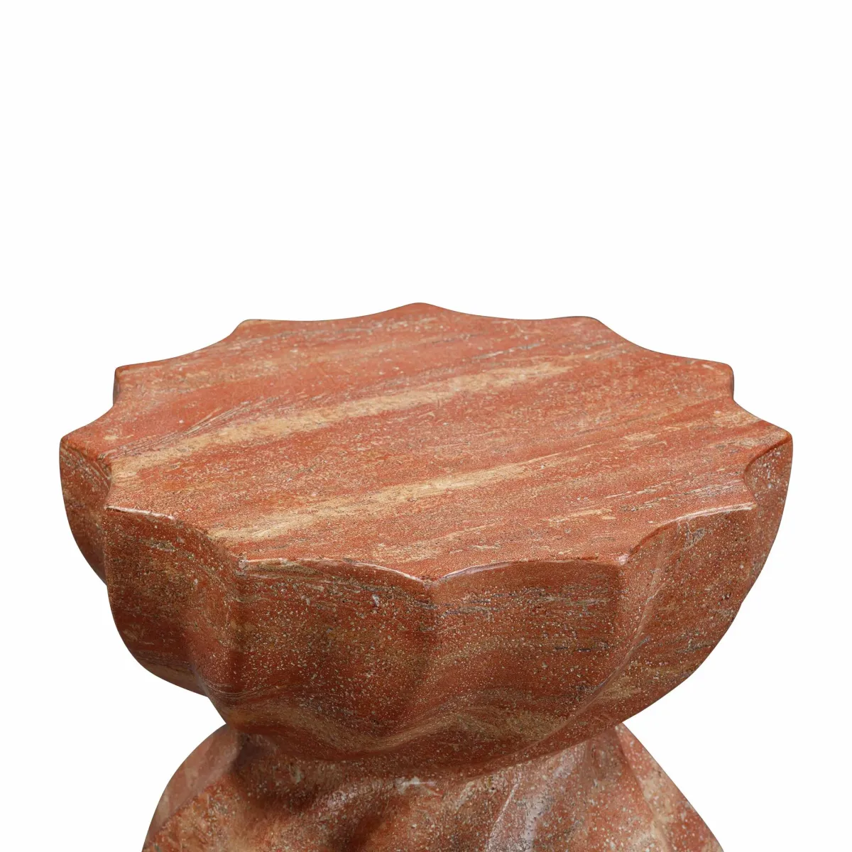 Las Cruces Indoor/Outdoor Concrete Stool - Red
