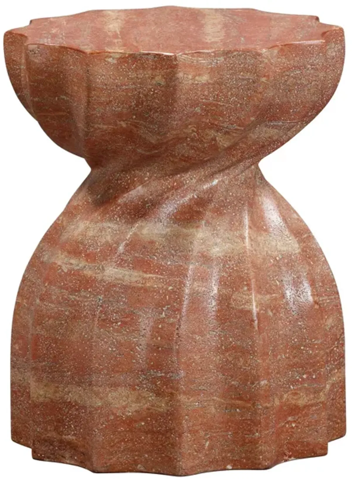 Las Cruces Indoor/Outdoor Concrete Stool - Red