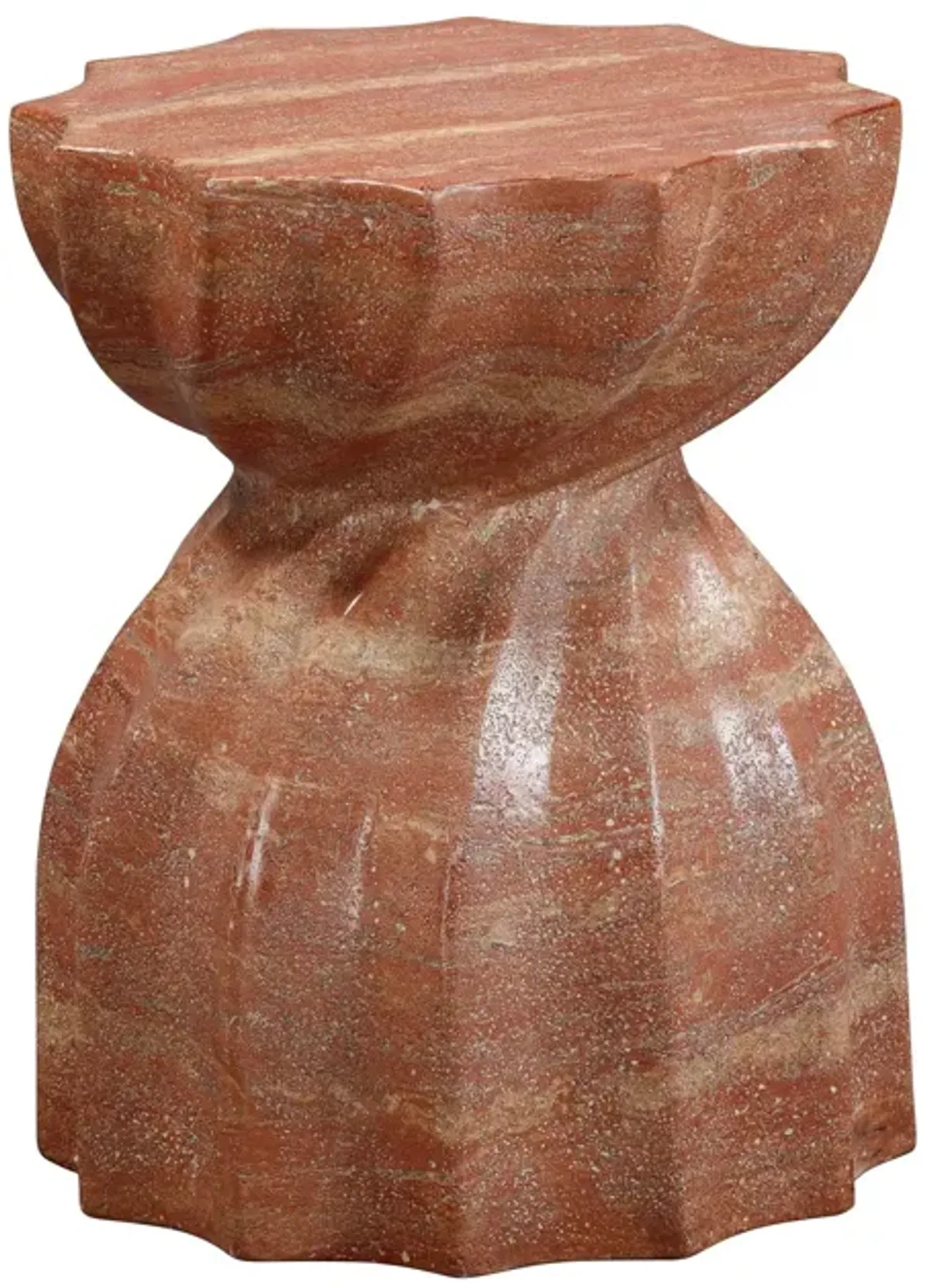 Las Cruces Indoor/Outdoor Concrete Stool - Red