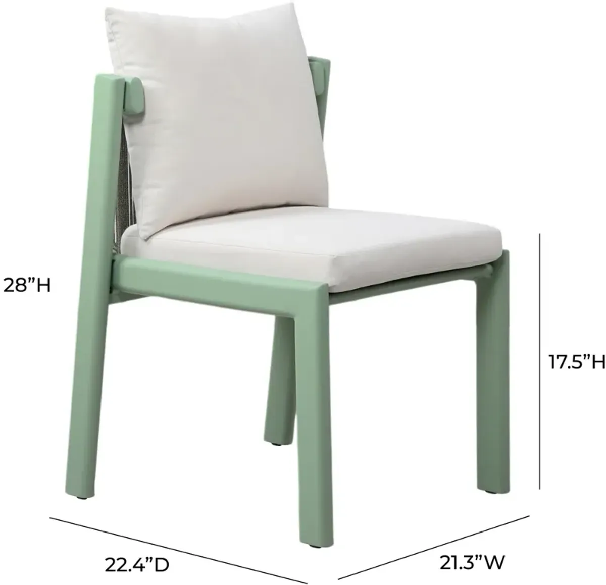 Scottsdale Outdoor Dining Chair - Green/Cream