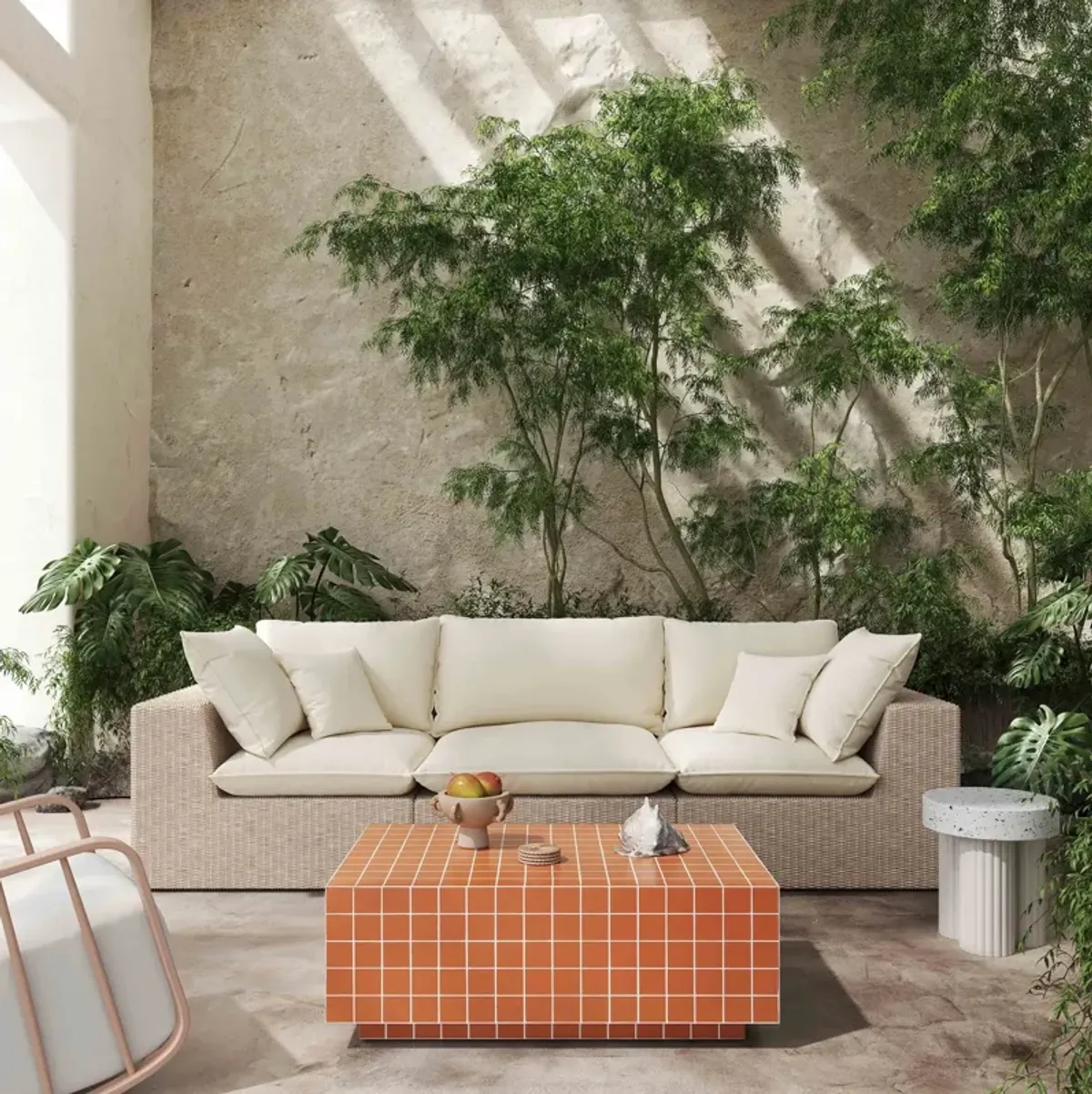 Milwaukee Indoor/Outdoor Coffee Table - Orange