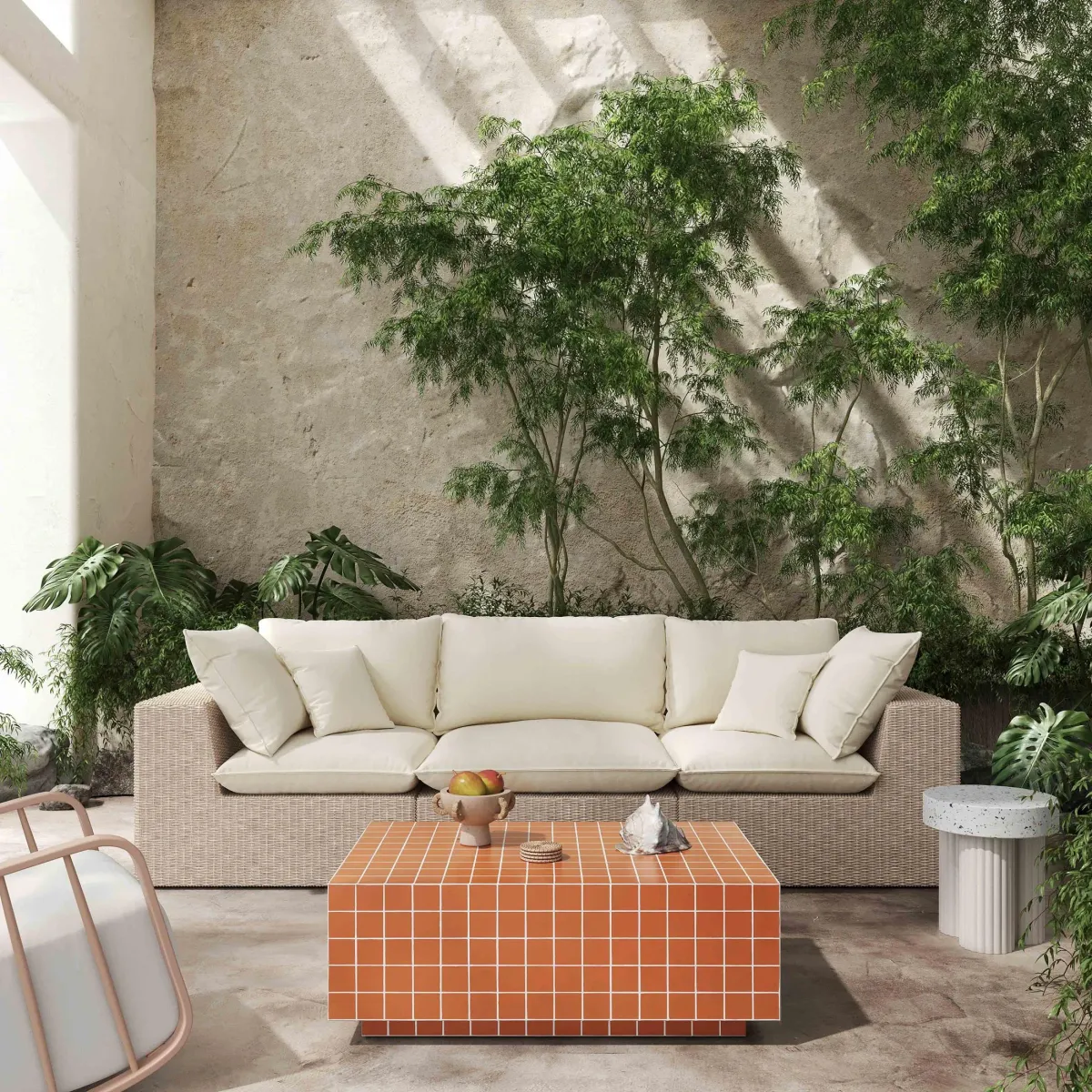 Milwaukee Indoor/Outdoor Coffee Table - Orange