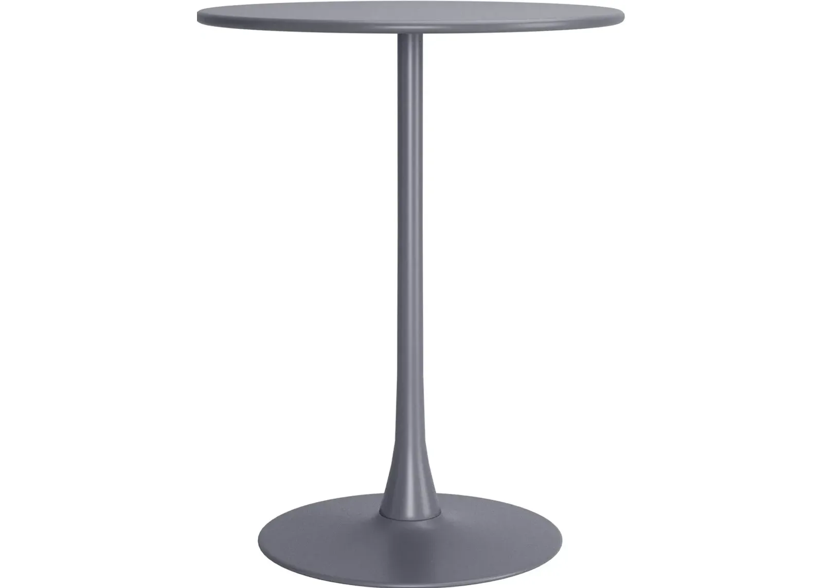 Pinellas Outdoor Round Bar Table - Gray