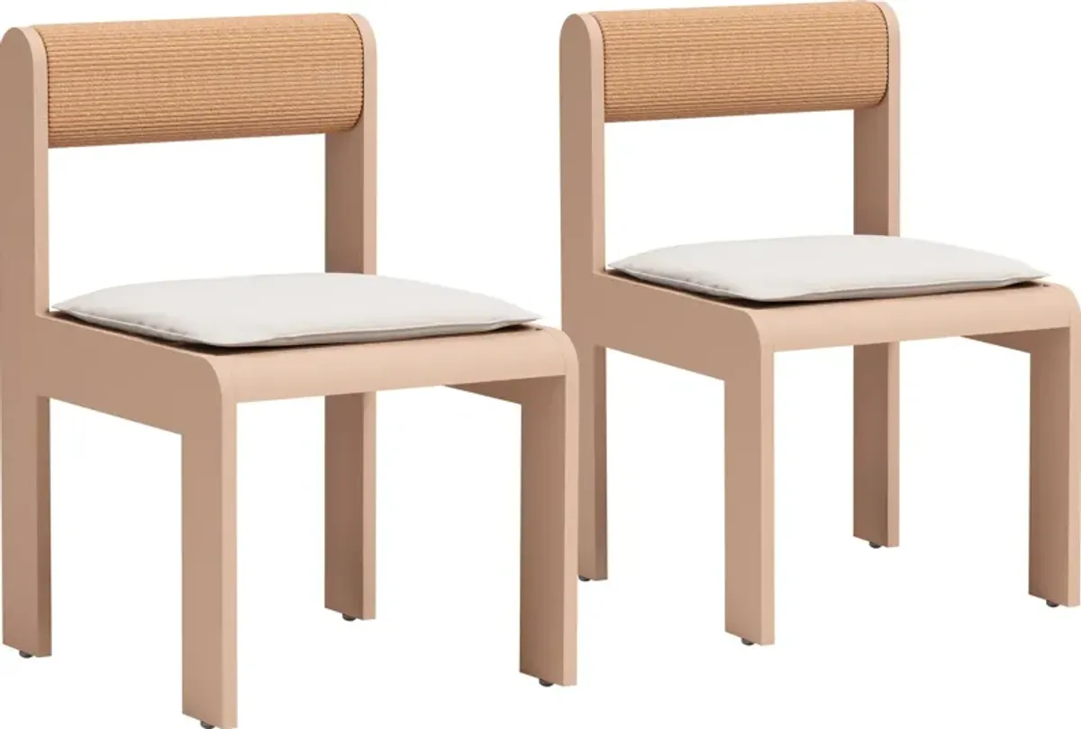 St. Simmons Outdoor Set of 2 Dining Chairs