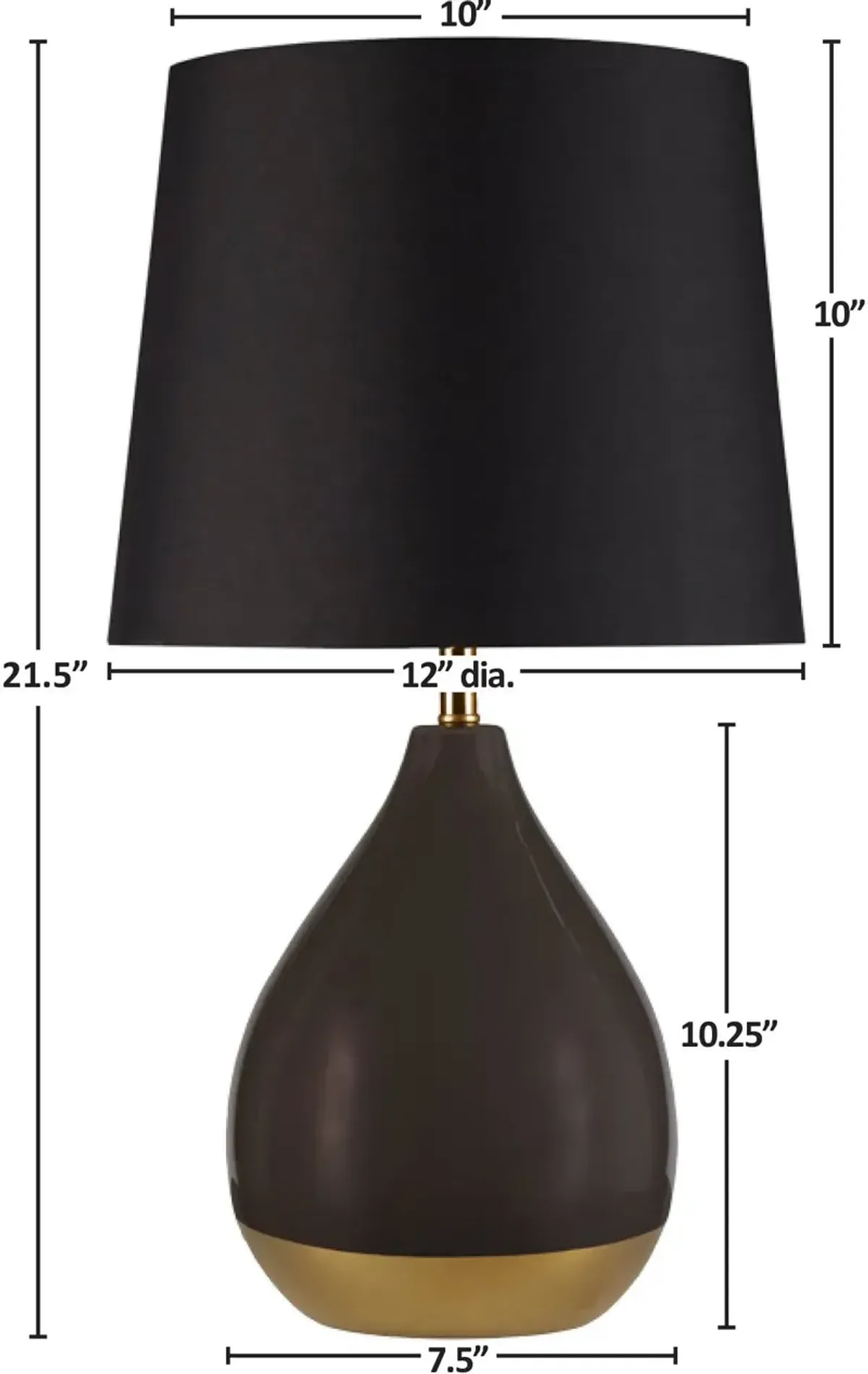 Cary Set of 2 Table Lamps - Black/Gold