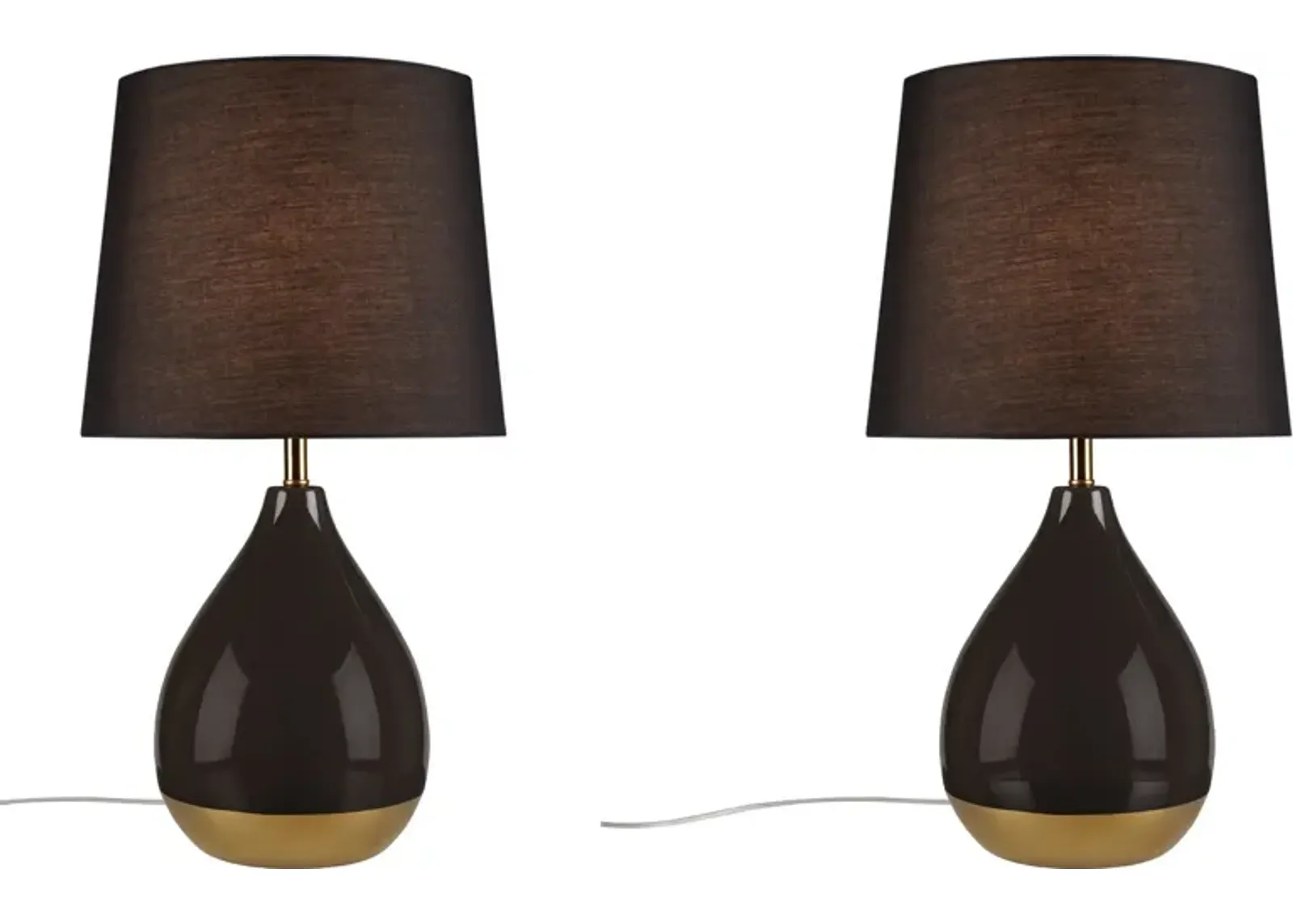 Cary Set of 2 Table Lamps - Black/Gold