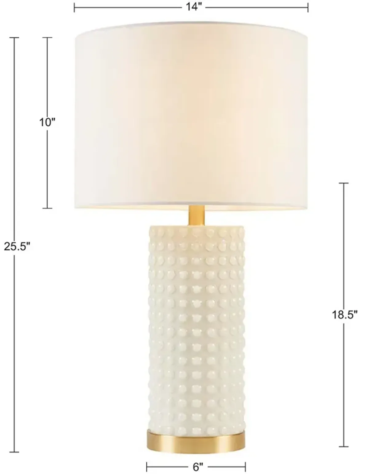 Casanova Table Lamp - White/Gold