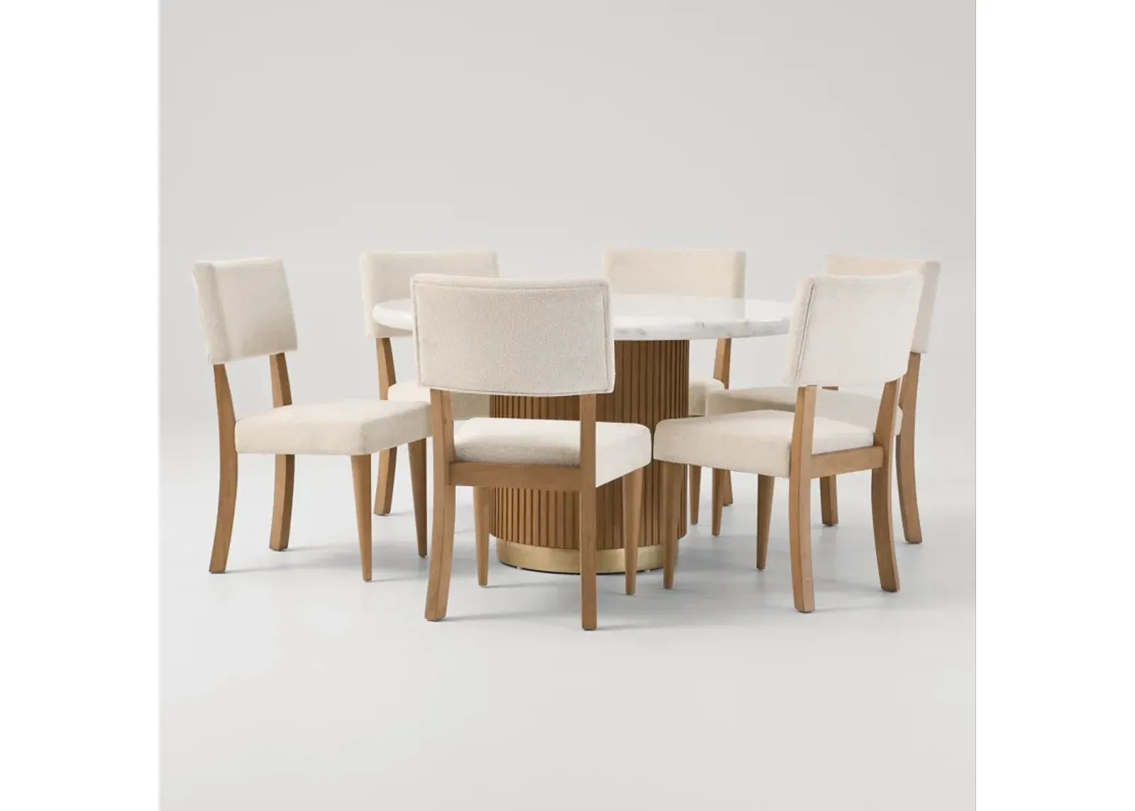 Cornelia Dining Table and 6 Dining Chairs