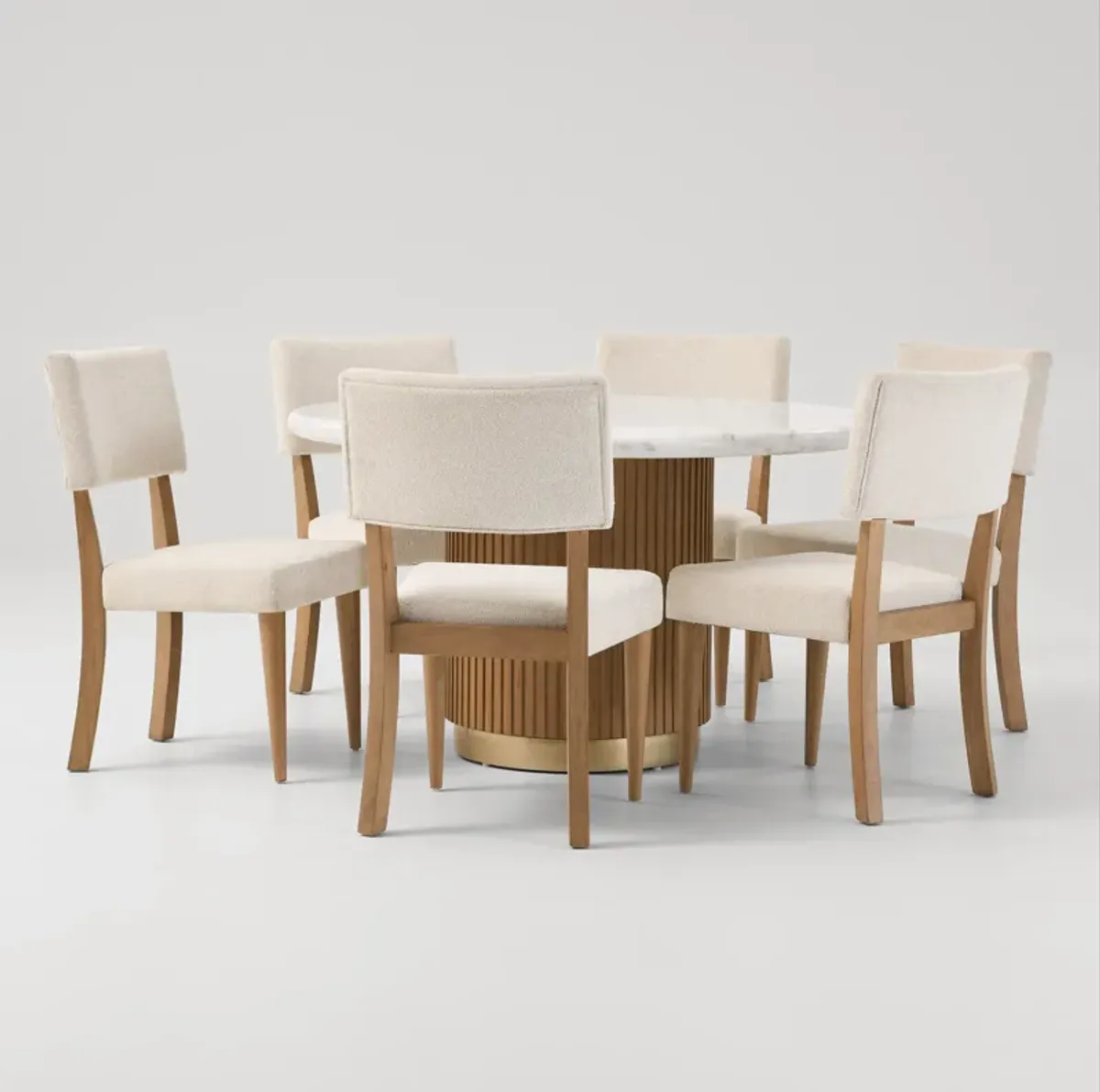 Cornelia Dining Table and 6 Dining Chairs