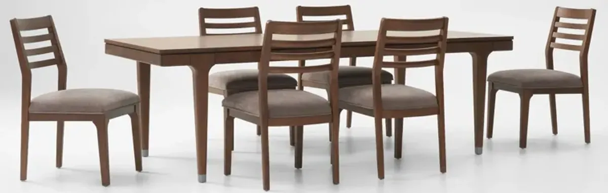 Chicago Extendable Dining Table and 6 Side Chairs