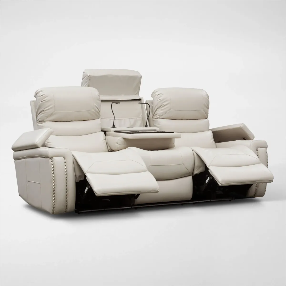 Jackson Triple-Power Reclining Sofa and Recliner Set - Ivory